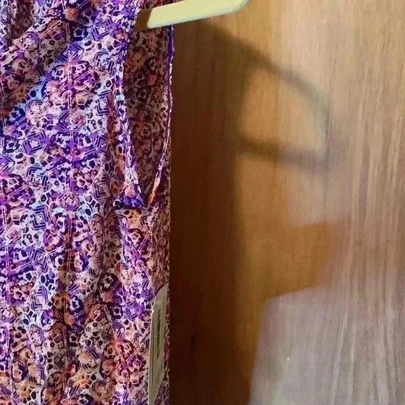 NWT LulaRoe Joy Open Front Vest Cardigan Purple Multi Color Small - Picture 6 of 15